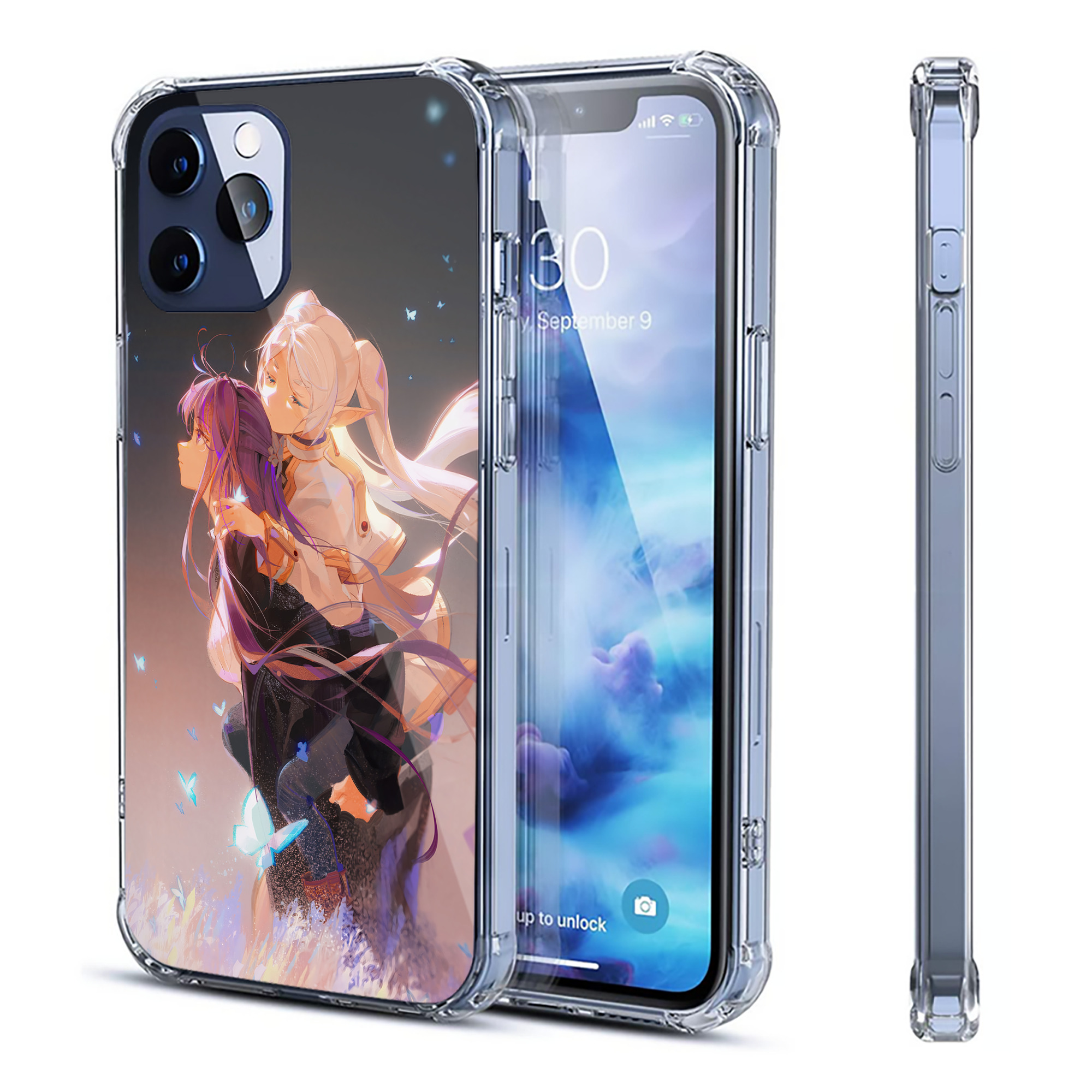 （画像用） 葬送のフリーレン Frieren 【iPhone 12シリーズ対応】透明スマホケース（クリアソフトケース）